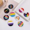 Men Women Denim Tinplate Pins Gay Badge Rainbow Brooch LGBT Brooches Collar Pin