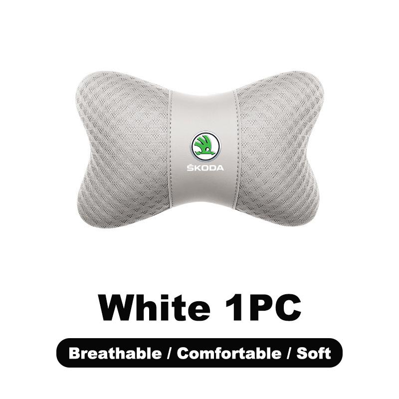 Car Seat Headrest Lumbar Support Cushion Pillow For Skoda S Fabia 2 Superb Octavia 2 Karoq VII Yeti Scala Kamiq VRS Accessories