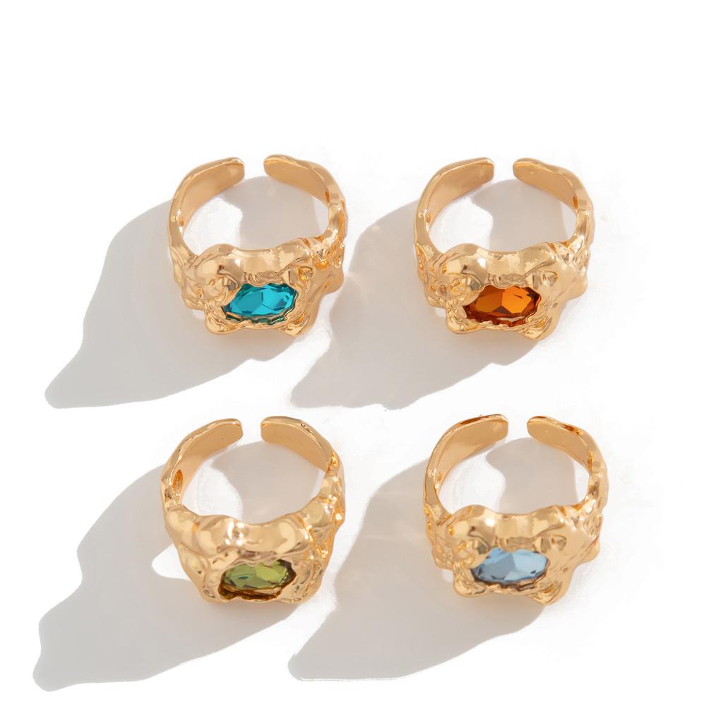 Ювелирные кольца Niche Vintage Jewel Set Плиссированное кольцо Личность Геометрический сплав Кольца Set