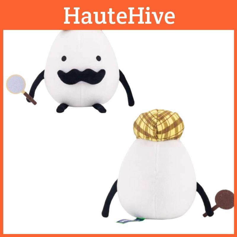 Очаровательная плюшевая игрушка «Яйцо-детектив», милая мультяшная аниме-мягкая игрушка для квартиры, общежития