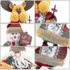 3 Pack Santa Snowman Reindeer Tabletop Collectible Doll Decoration Holiday Party Supplies - DD01