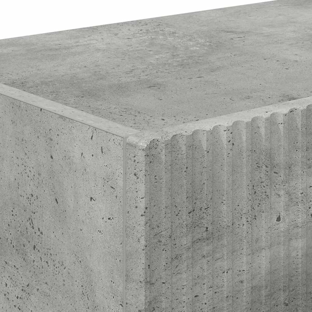 TV Wall Cabinet 2 pcs Concrete Look 98 x 31 x 29.5 cm Engineered Wood
