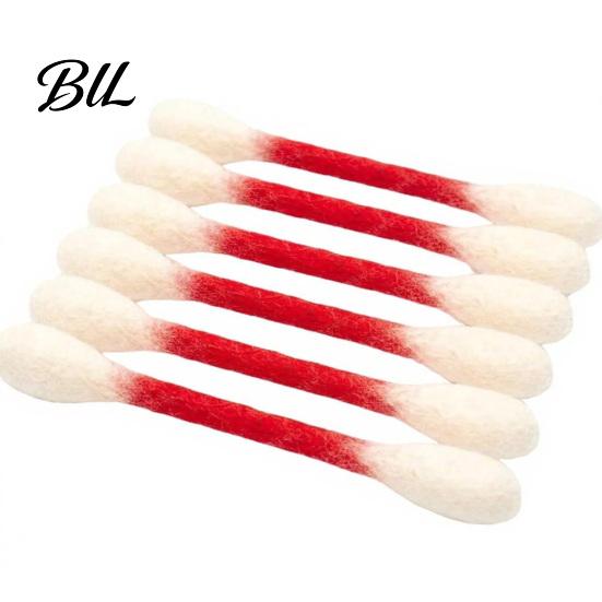 Kitten Kicker Toy 6Pcs Cotton Swab Cat Toys Felt Giant Catnip with Kitty Chew Sticks for Indoor Cats Teething Enrichment
