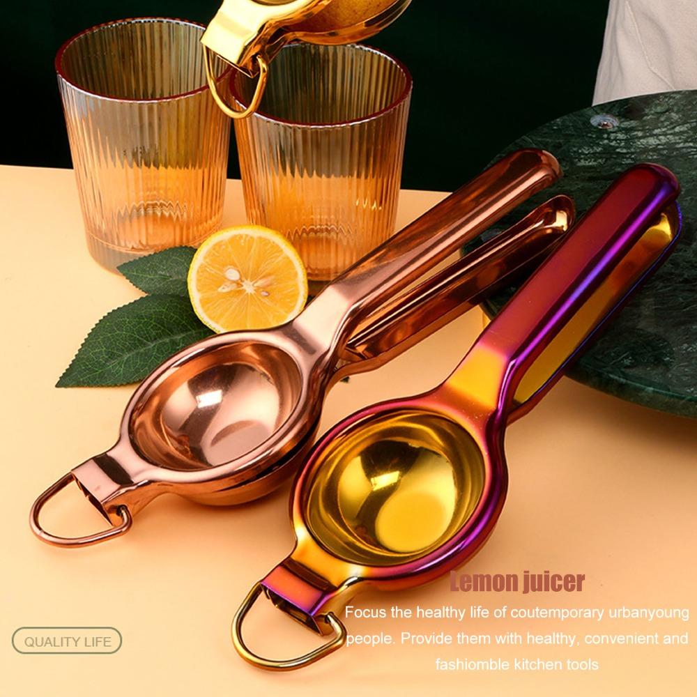 Stainless Steel Lemon Squeezer Gold Fruit Juicer Kitchen Tool Citrus Juicer Lemons/Limes/Oranges