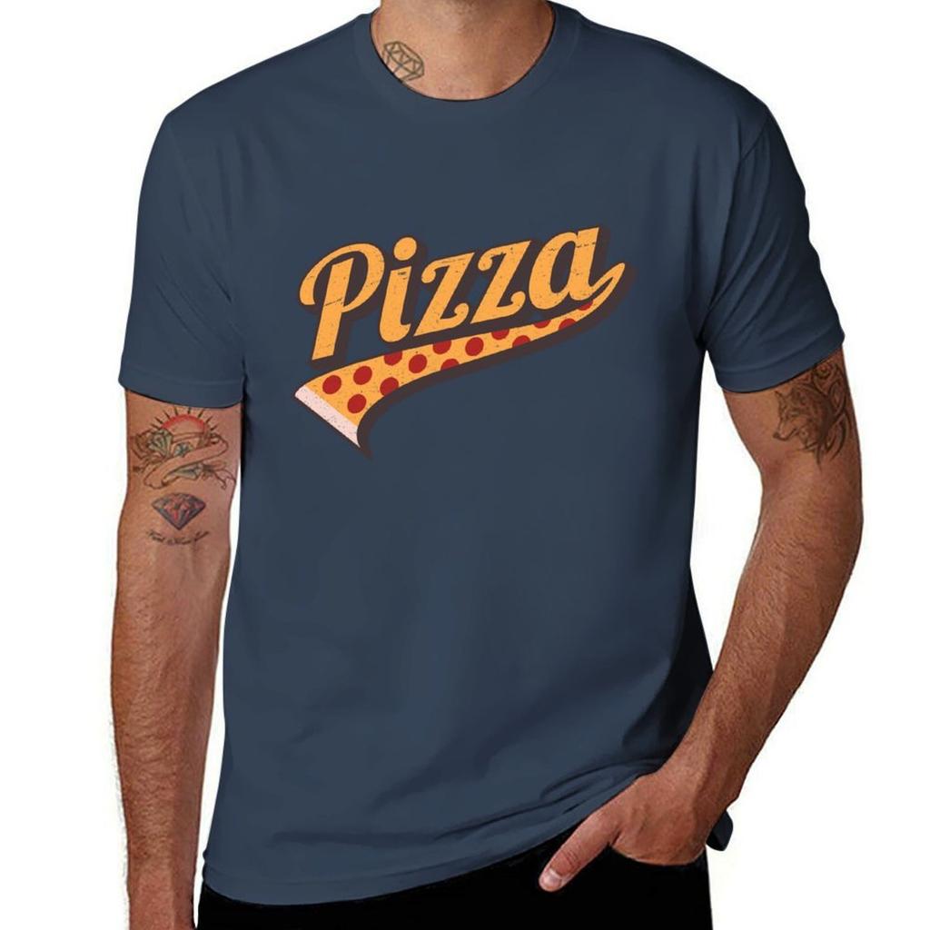 BELIEVE IN PIZZACAUSE PIZZA TShirt Urban Style Casual Short Sleeve Top