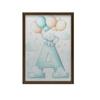 Elephant Charm - Poster "A" With Balloons Elephant Charm - Poster "A" With Balloons, 70X100 Cm, Dark Brown Wooden Frame, 230 Gsm Matte Paper