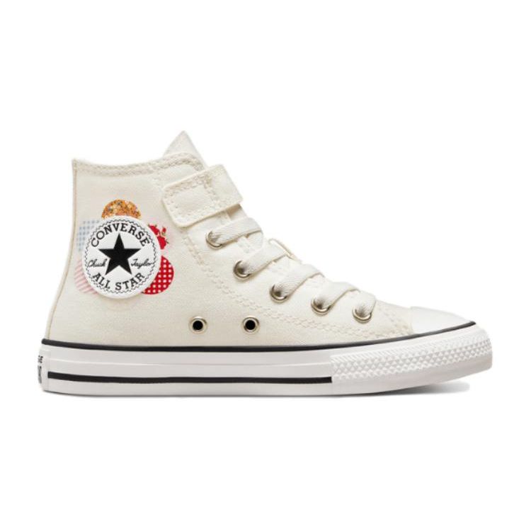 Converse Chuck Taylor All Star Ctas 1V Canvas Прочные Дышащие Высокие Детские Канвасовые Кеды Бежевые Детские кроссовки A05167C