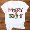 Unisex Happy Holiday Festival Graphic Merry Christmas Wear New Year Print Tops Tees Short Sleeve T Shirt Clothing Tshirt