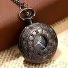 2 шт./набор, римские цифры кварцевые карманные часы для мужчин и женщин полые винтажные часы с цепочкой и 1 шт. мужские винтажные классические крестовые подвески на ожерелье, идеальный подарок