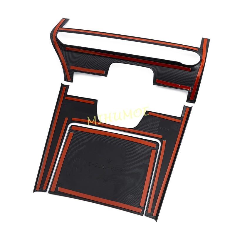 For Toyota BZ4X EA10 2024 2025 Carbon Fiber Center Console Gear Shift Panel Covers Interior Upgrade Decoration