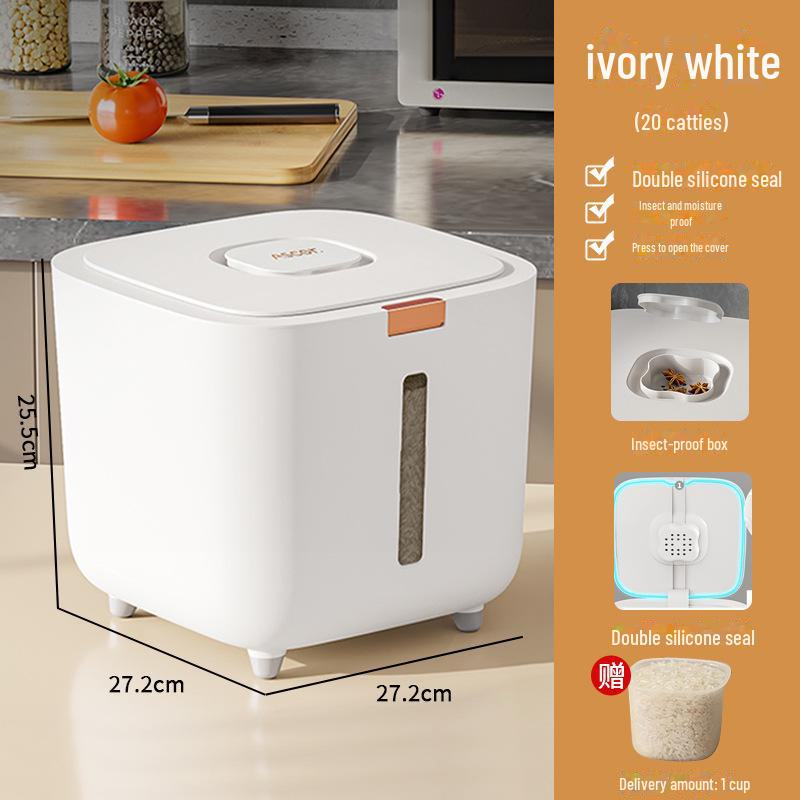 Ведро для риса: Контейнер для хранения риса и муки, устойчивый к воздействию насекомых и влаги, пищевой