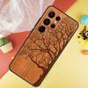 Tree Flower Bamboo Wood Phone Case For Samsung Galaxy S26 S25 S24 S21 S20 S22 S23 Ultra S10 Plus S25 FE Cover Coque