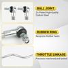 Throttle Linkage Rod Kit for Dodge 1994-1998 Truck P-Pump Ram 2500/3500, for Cummins P7100, Replaces 3932317, 5011849AB, 3915103, Carbon Steel with