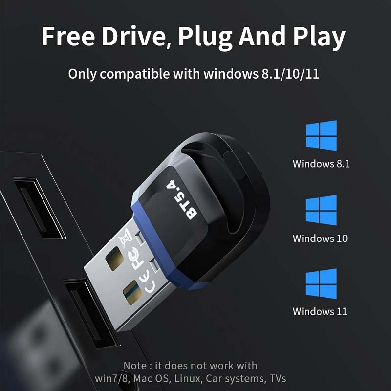 USB Bluetooth 5.4 адаптер беспроводной музыкальный передатчик приемник Bluetooth Dongle беспроводной USB адаптер для компьютера ПК ноутбука