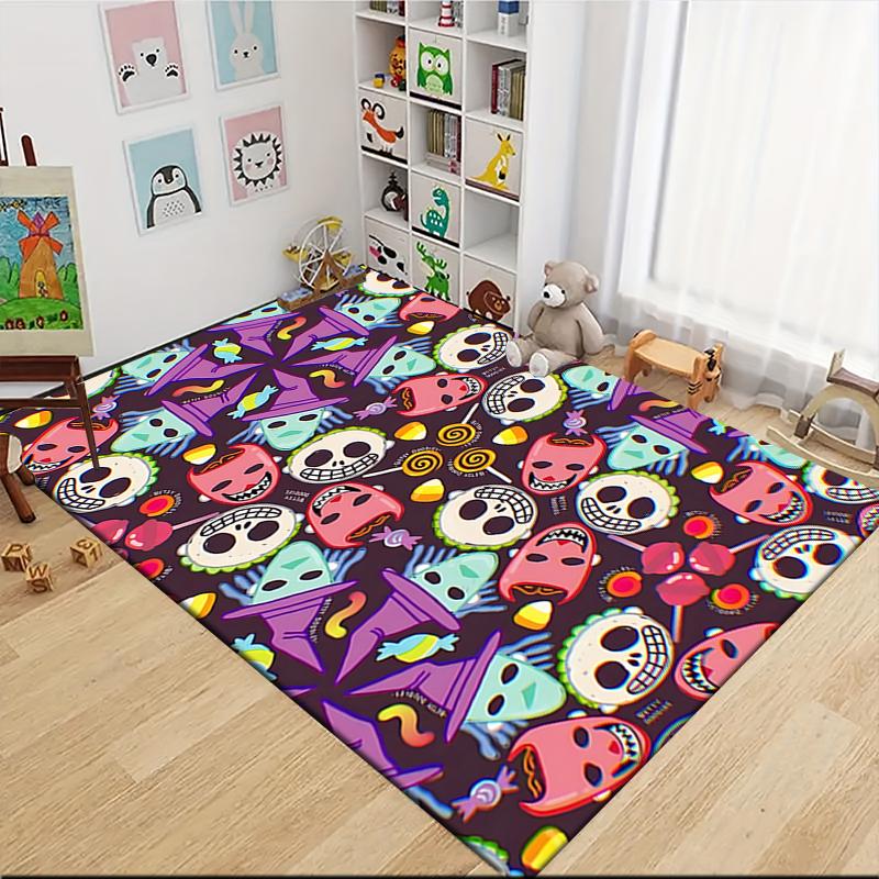 Skulls Candies Carpet Rug Soft Washable Anti Slip Home Living Room Sofa Mats Personalized Christmas Rug