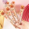1PC 15cm High Beauty Drawing Ruler Cute Cartoon Capibala Students Learn Stationery Tools Acrylic Rocker Ruler