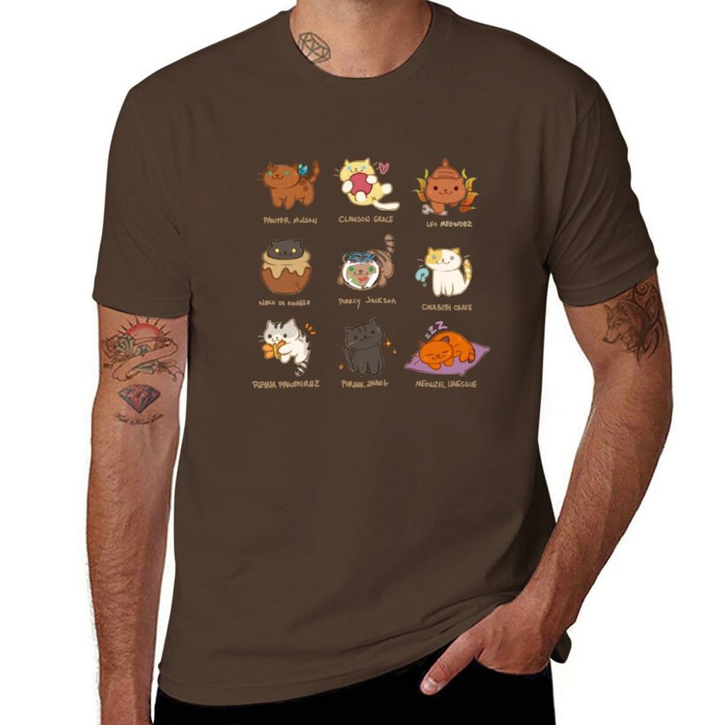 Purrcy Jackson TShirt customizeds sports fans aesthetic clothes Short sleeve tee men