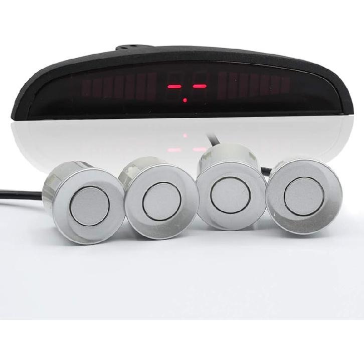 4 Parking Car Parking Sensor Kit LED Display View Reverse Backup Radar System Backup Sensor Reversing Sensors Universal Auto Radar Detector Sensors