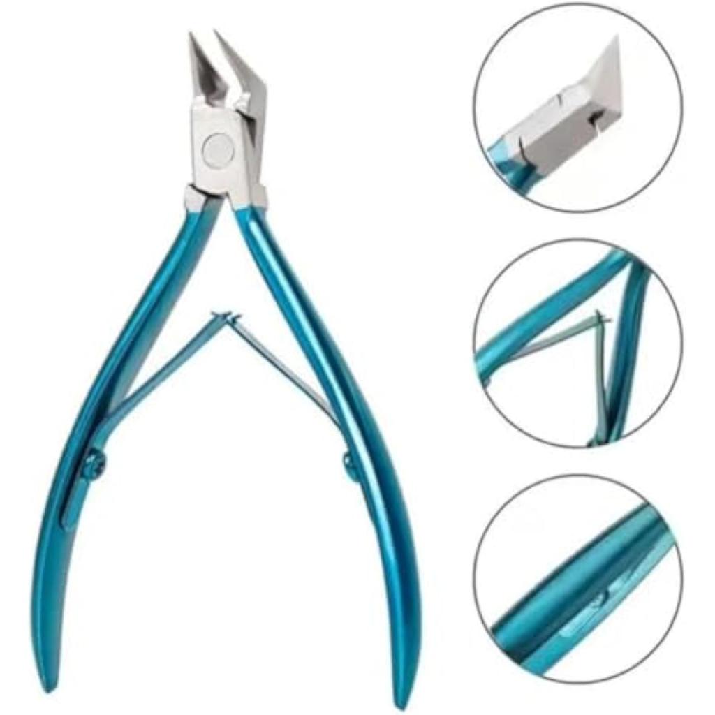 Щипцы для кутикулы, кусачки для удаления омертвевшей кожи, кусачки для вросших ногтей, изогнутые на 120 градусов, щипцы для толстых ногтей