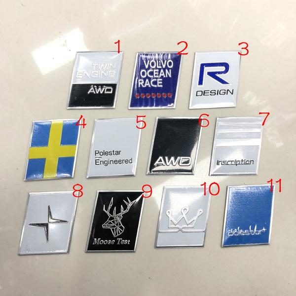 Стайлинг автомобиля задний багажник Rdesign значок полюса эмблема наклейка для C30 S40 S60 S80 S90 XC40 XC60 XC90