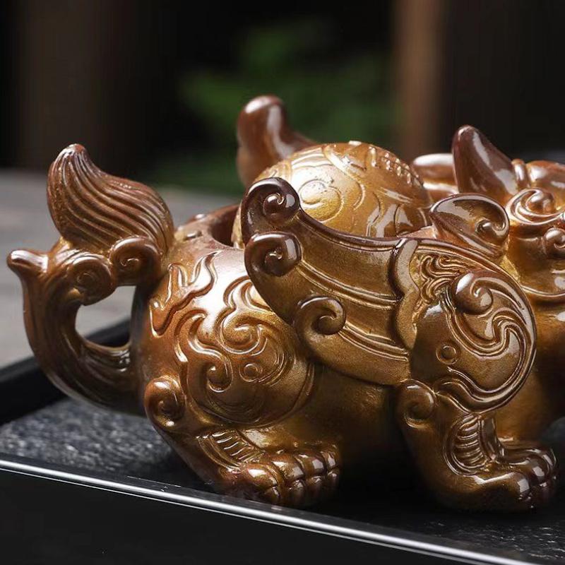 Украшение для домашних животных PIxiu Tea, меняющее цвет, удача для воды PIxiu Tea, украшение для домашнего стола, простая креативная резиновая чайная посуда