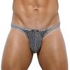 Casey Kevin Sexy Mesh 3D 1 CK2021 Size M Men's T-Back Underwear, Underpants, Low-Rise, Construction, G-String, See-Through, Piece, A1-Gray,