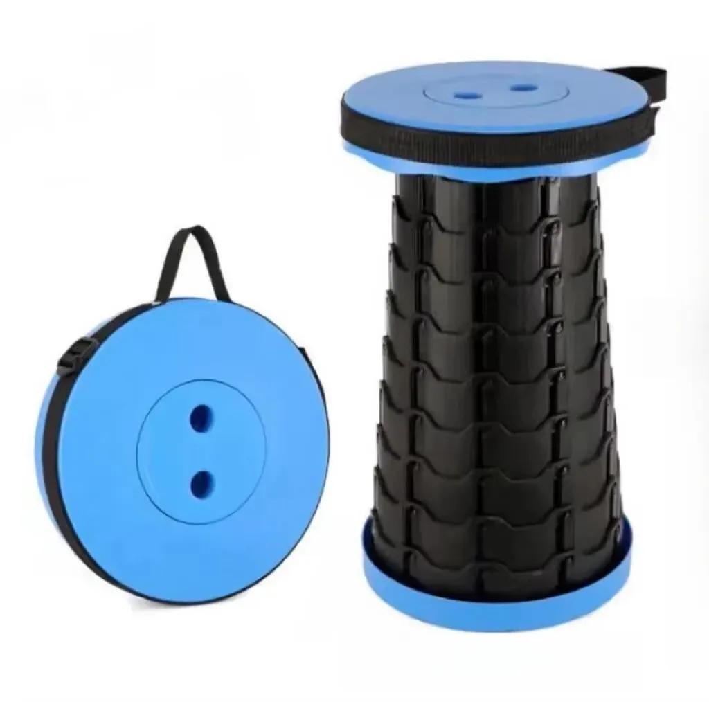 2025 1PC Rainbow Folding Stool Adjustable Height PP Material Portable Collapsible Compact for Camping Fishing Outdoor Activities