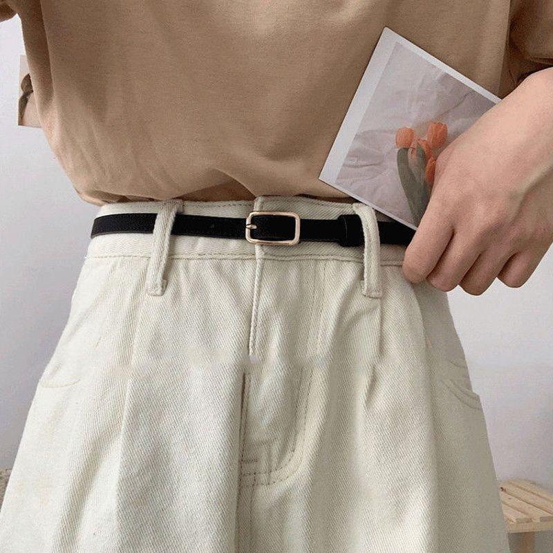 Trendy Black Casual Dress Belt For Women With Comfortable Fit Crafted From Soft Pu For Versatile Use