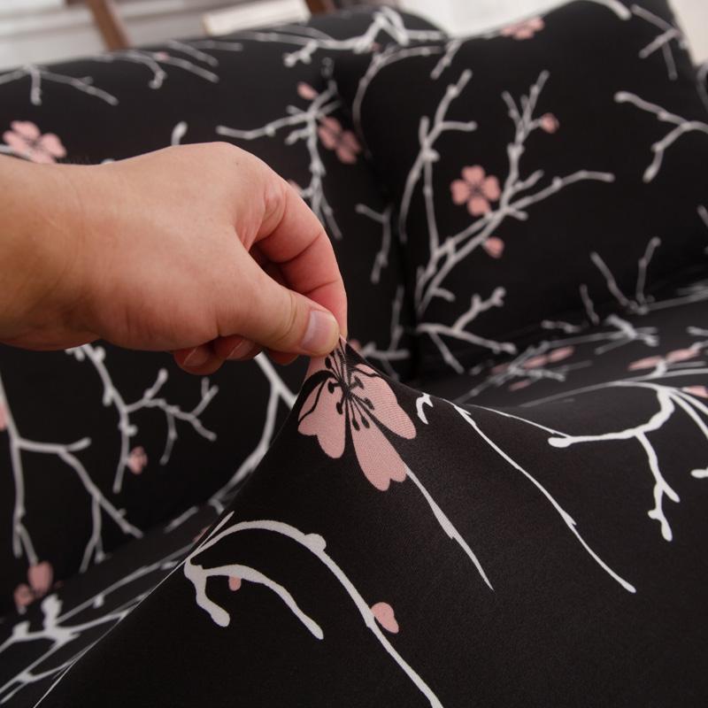 Эластичный чехол для дивана с принтом для гостиной, L-образный комбинированный чехол для дивана-шезлонга, домашний декор, съемные сиденья 1/2/3/4