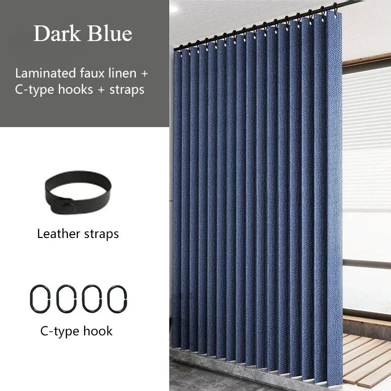 Waterproof Shower Curtain Mildew Bathroom Solid Curtain Wave Window Tulle Home Luxury with Hooks Heavy S Fold Wavy Shower