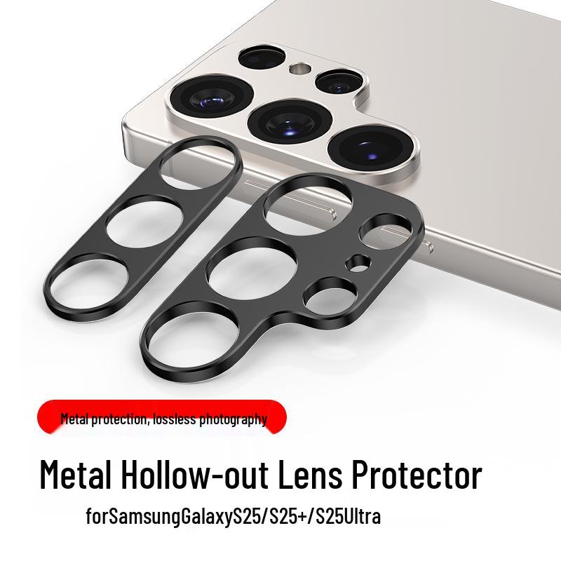 Samsung S25 Ultra Металлическая Защитная Пленка для Объектива Камеры - Матовая, Защита от Падений