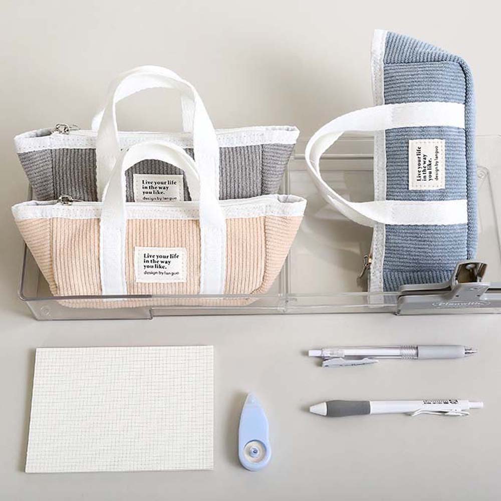 Desktop Storage Korean Style Pencil Case Handheld Pencil Pouch Handheld Stationery Bag Boys Girls