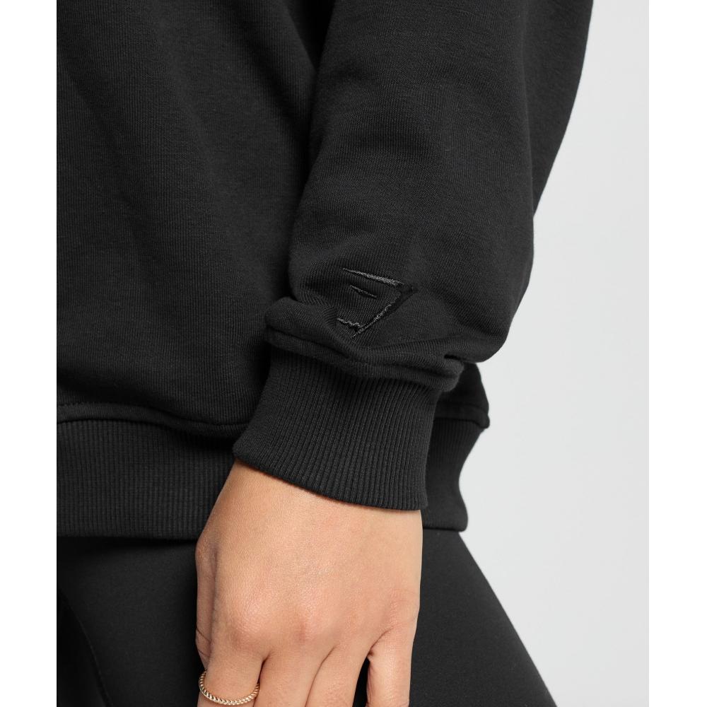 Gymshark Худи оверсайз Block Черный B6a3e Bb2j