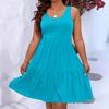 Women's Summer Casual   A Line Dress Tiered Sleeveless Sundresses Beach Vacation Outfits