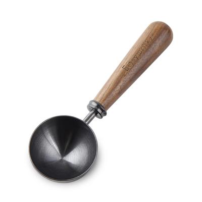Easyworkz Ретро мерная ложка для кофе из нержавеющей стали, 10 г, ручка из дерева черного ореха [оружейный металл]