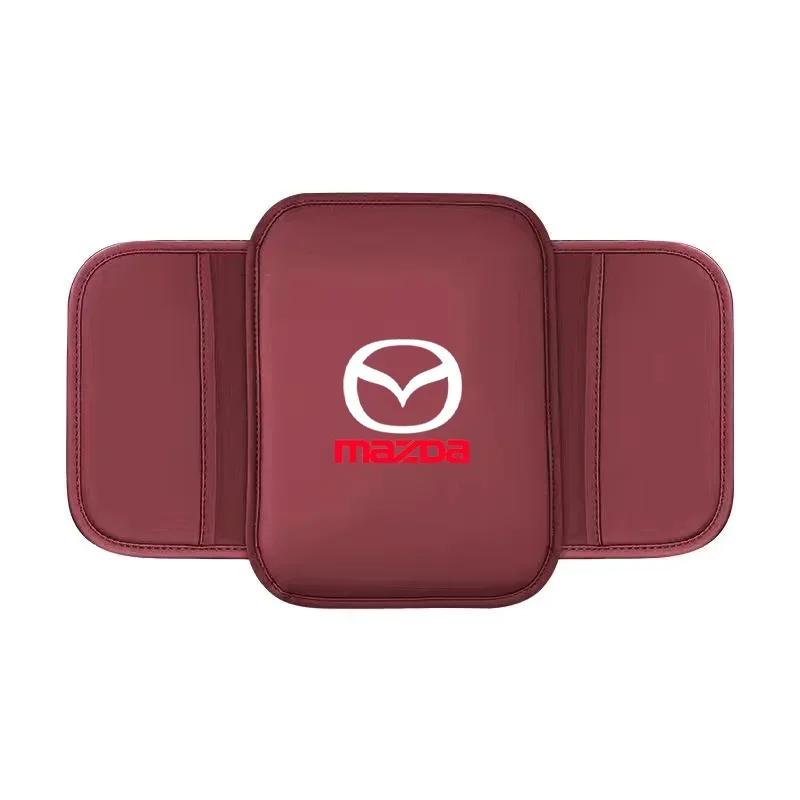 2025 Горячий Защитный чехол на подлокотник центральной консоли из кожи, накладка на бокс-подлокотник автомобиля, карман для хранения для Mazda 3 6 Axela Atenza CX-5 MX5 автомобильный кондиционер