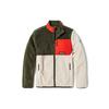 FW22 Fleece Lined Color Block Logo Jacket With Zipper Pocket Men Jacket Green A2AXT-A58