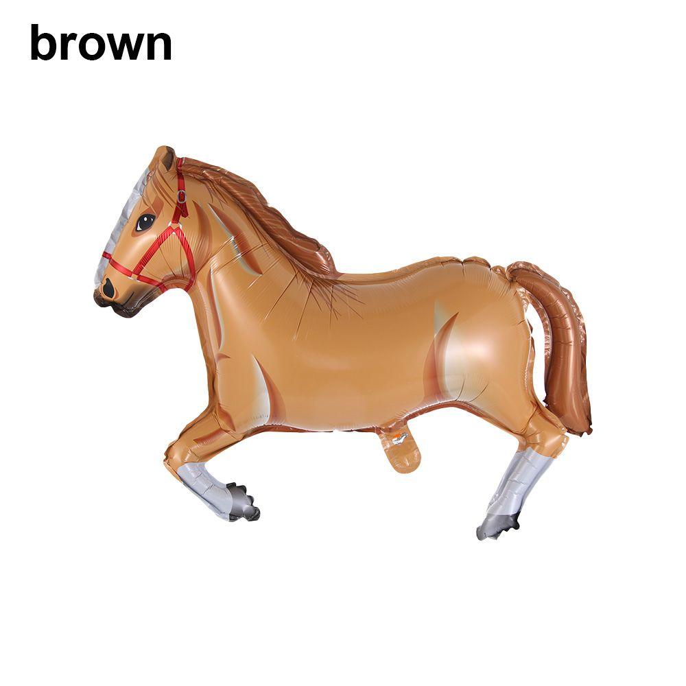 Принадлежности для детского праздника, дня рождения, надувные игрушки, воздушный шар в виде лошади, алюминиевый шар в форме лошади