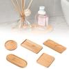 Wooden Soap Dispenser Tray Vanity Countertop Bottles Organizer Holder Round Square Jewelry Storage Tray for Bathroom