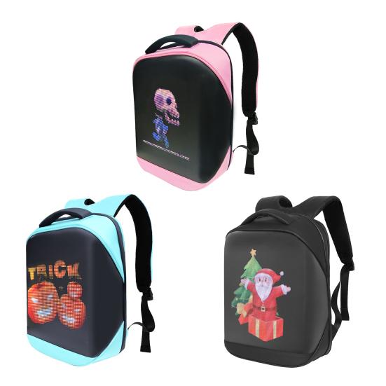 Программируемый светодиодный рюкзак с Bluetooth-управлением, светящийся дневной рюкзак с настраиваемым дисплеем, унисекс сумка для ноутбука