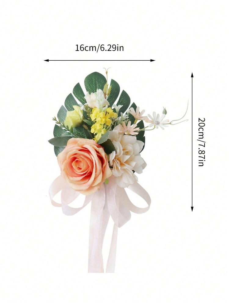 1 шт. Украшения для стульев Украшения для прохода на свадьбе для свадебной церемонии Цветы для церкви Декор для вечеринки с искусственными цветами Эвкалиптом и лентами
