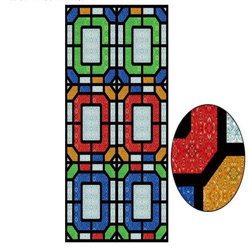 Витражная пленка для окон, непрозрачная матовая защита конфиденциальности, многоразовое съемное покрытие для церковного окна для домашнего декора