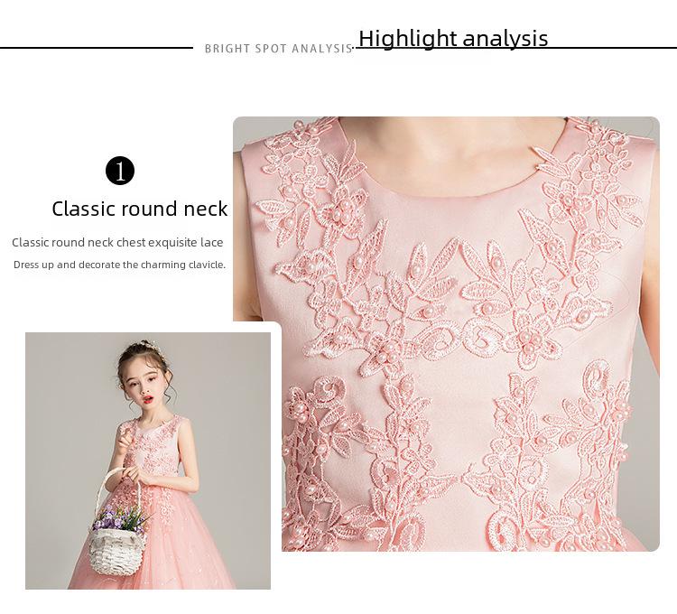 High-End Flower Girl Princess Tutu Dress for Weddings and Performances