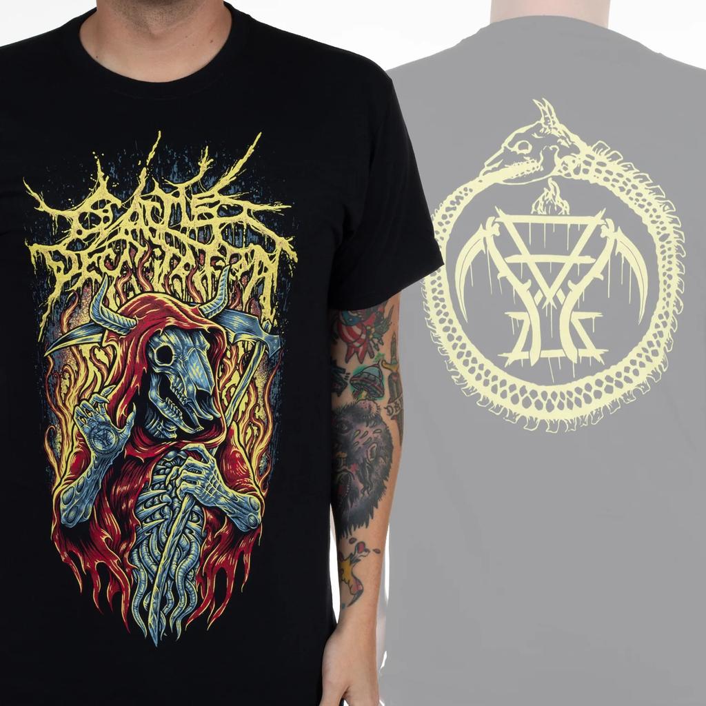 Cattle Decapitation Инспекционный Знак Повседневная Футболка Люксовый Бренд для Мужчин и Женщин Топ 2026 Новый Логотип Рок-Группы