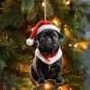 Многоцелевой Стильный Рождественский Брелок с Мопсом, Мультяшные Коты, Прочная Акриловая Подвеска-Шарм для Сумок, Подвесное Украшение