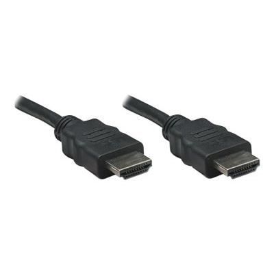 Кабель HDMI 1.8м (6 футов) МАНХЭТТЕН - Высокая скорость, поддержка 4K, поддержка 1080p - Черный