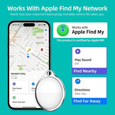 Мини GPS трекер для iOS Smart Airtag Bluetooth-совместимый локатор кошелек ключи питомцы поисковик противоугонное устройство работает с приложением Find My