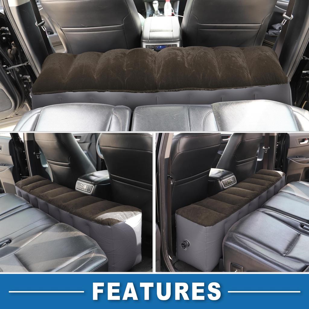 ABSOPRO Автомобильный сон Комфортное пространство для воздуха на заднем сиденье Идеально подходит для дальних поездок и доступен в темно-коричневом цвете и Удобная воздушная подушка для ног на заднем сиденье для Kei Air