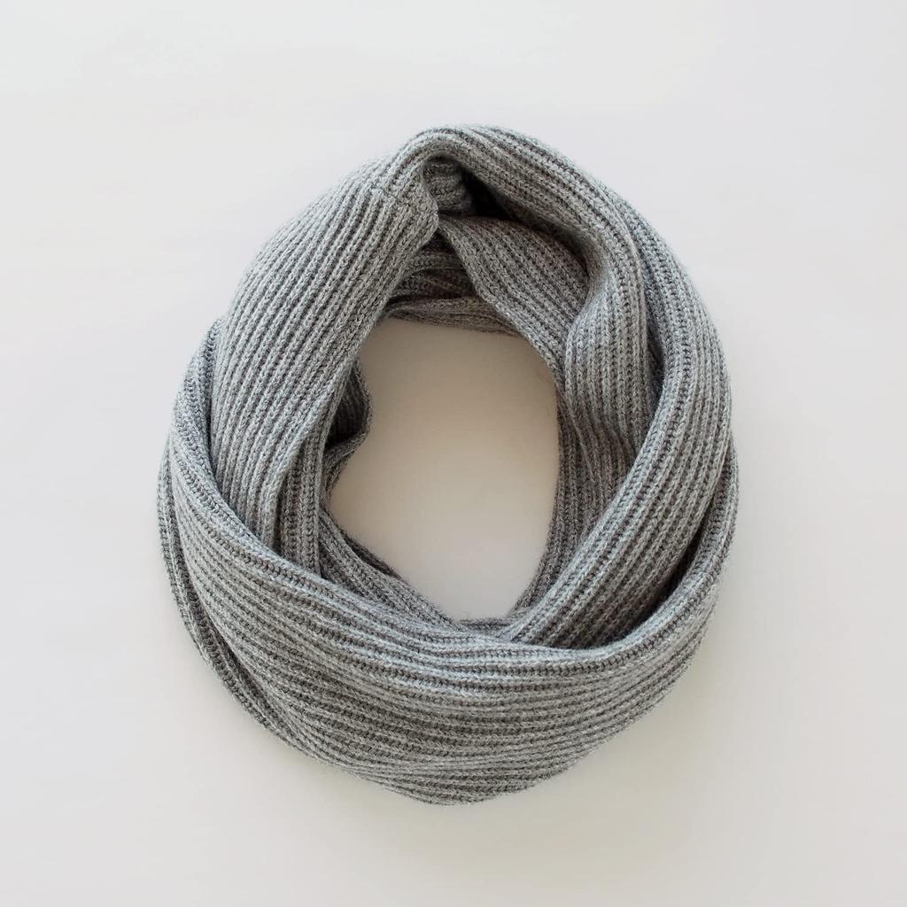 Prodigal Cashmere Rib Knit Long Snood Light 100% (Free Size, Gray)