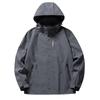 Outdoor Waterproof Windbreaker Men's Tactical Detachable Cap Camping Fishing Coat Plus Size Casual Lightweight Jacket